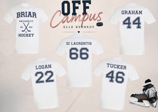Briar University Hockey T-Shirt – White – Off Campus