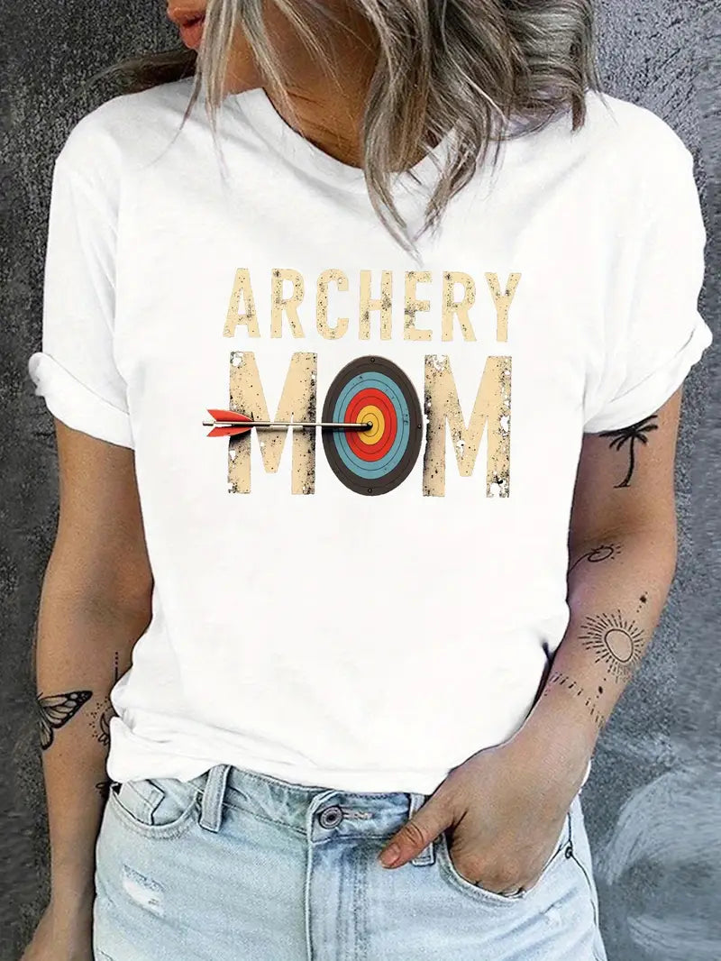 🎯 Tee-shirt "ARCHERY MOM" - Style Décontracté pour les Mamans Passionnées