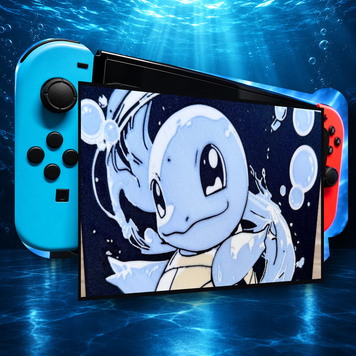 Cache Dock Nintendo Switch – Design Tortue d’Eau – rendu réaliste sans décalage