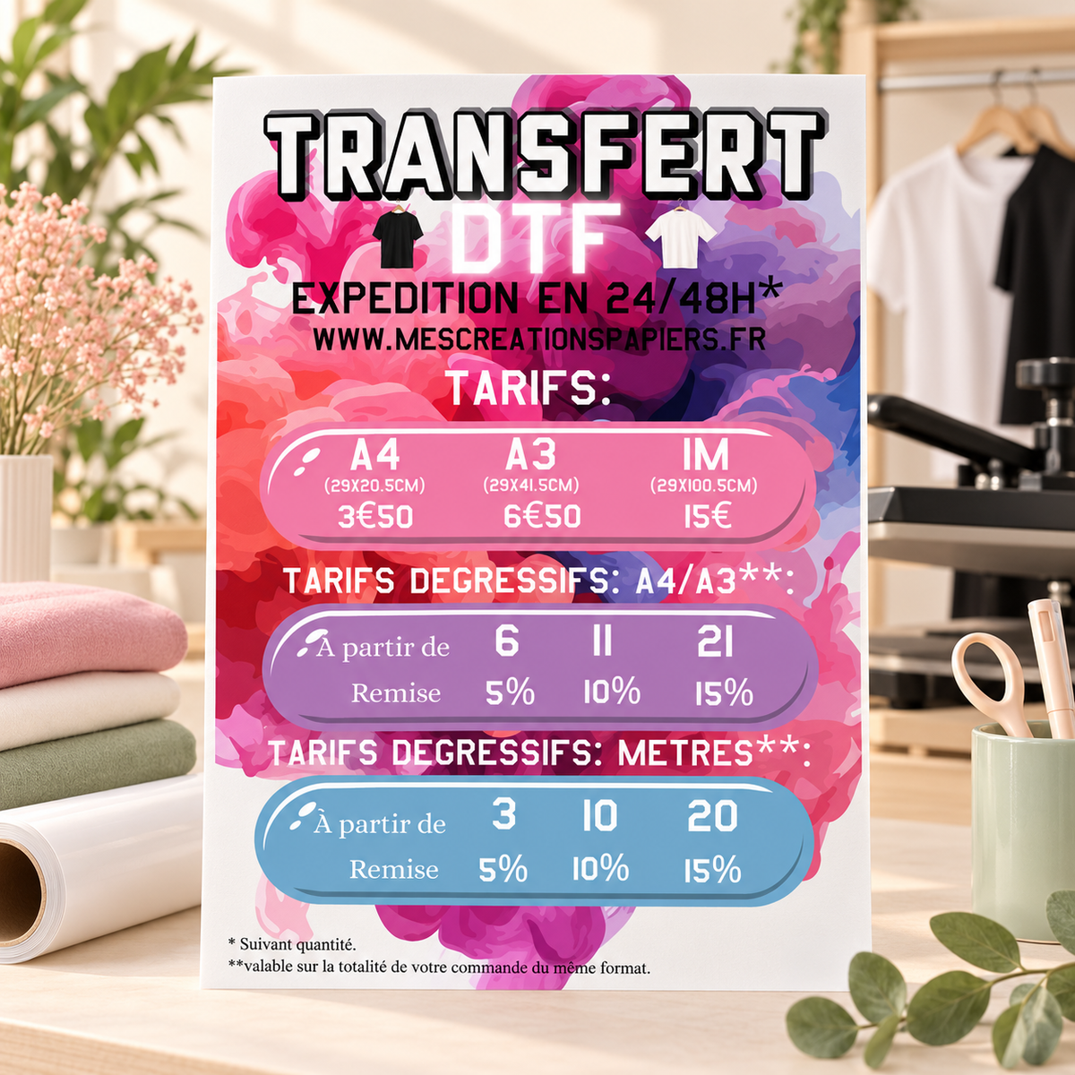 Impression DTF et DTF UV