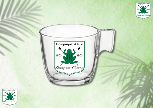 Tasse en verre 23 cl « Compagnie d’Arc de Chézy-sur-Marne »