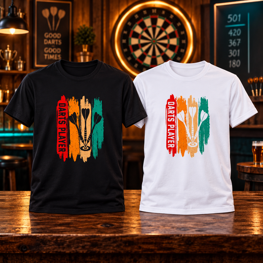 Présentation premium T-shirts Darts Player Vintage Multicolore