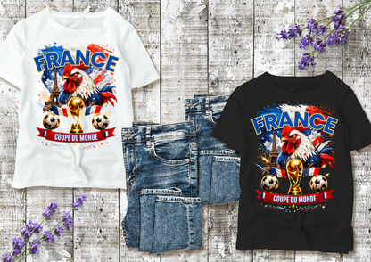 T-shirt France – Édition Coq Tricolore ⚽🇫🇷