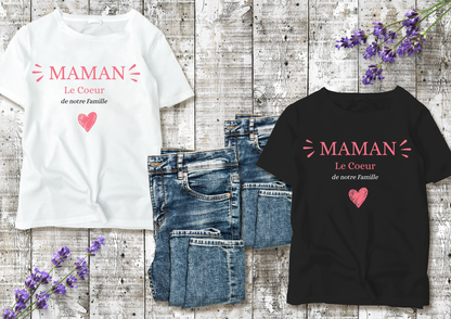 💗 Mom T-shirt "The Heart of Our Family" – A Tender and Symbolic Gift