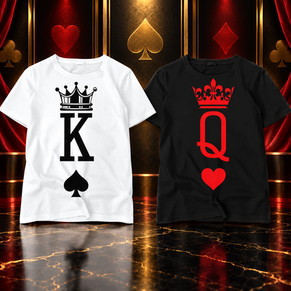 T-shirts couple Roi et Reine – présentation