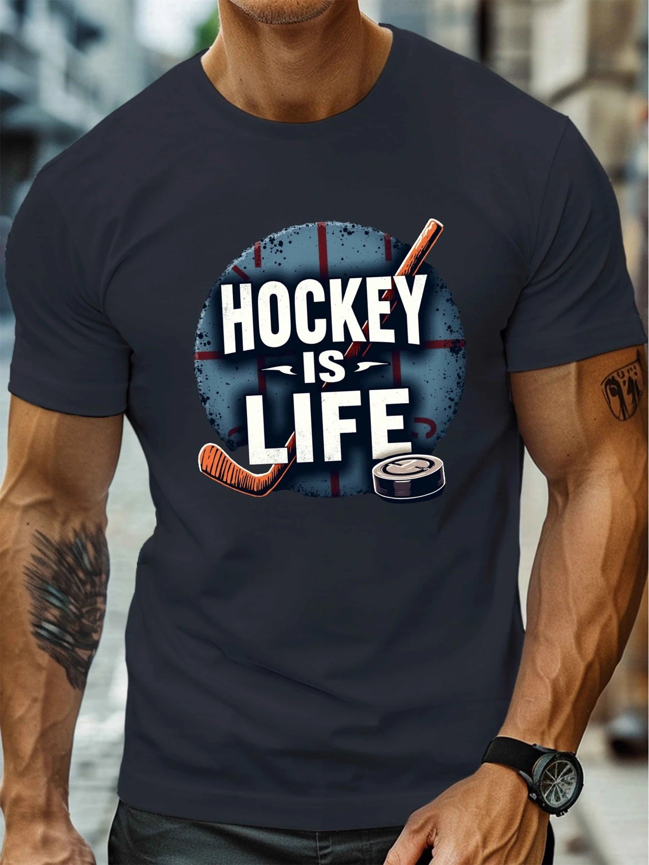 🏒 T-shirt "Hockey is Life" – Style et Passion sur le Glace !