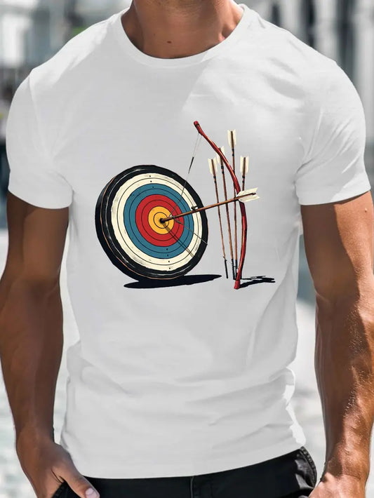🎯 Tee-shirt Homme "ARCHERY TARGET" - Le style sobre des archers passionnés
