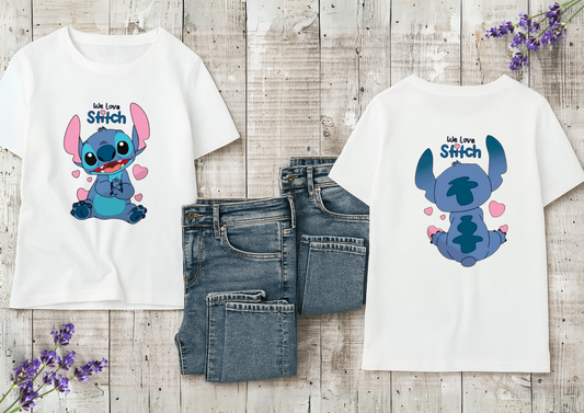 T-shirt Enfant "We Love Stitch" – Édition Mignonnerie Totale 💙