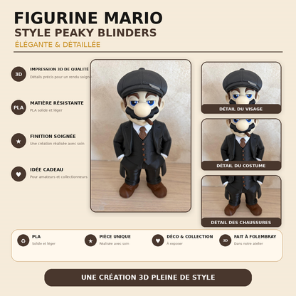 Figurine Mario style Peaky Blinders – présentation détaillée