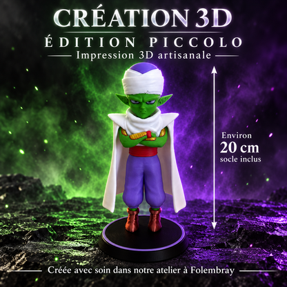 Figurine Piccolo – création 3D artisanale, environ 20 cm socle inclus