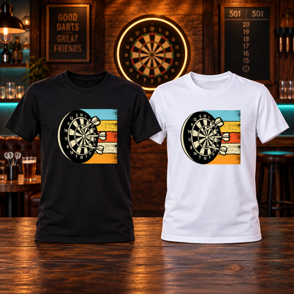 Présentation premium T-shirts Fléchettes vintage
