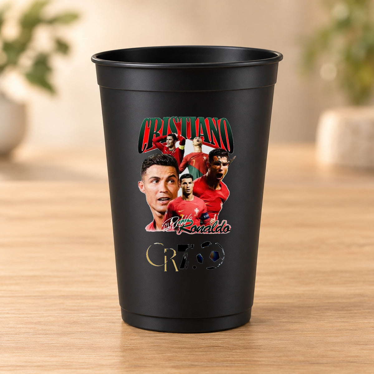 Gobelet noir Football - Cristiano Ronaldo