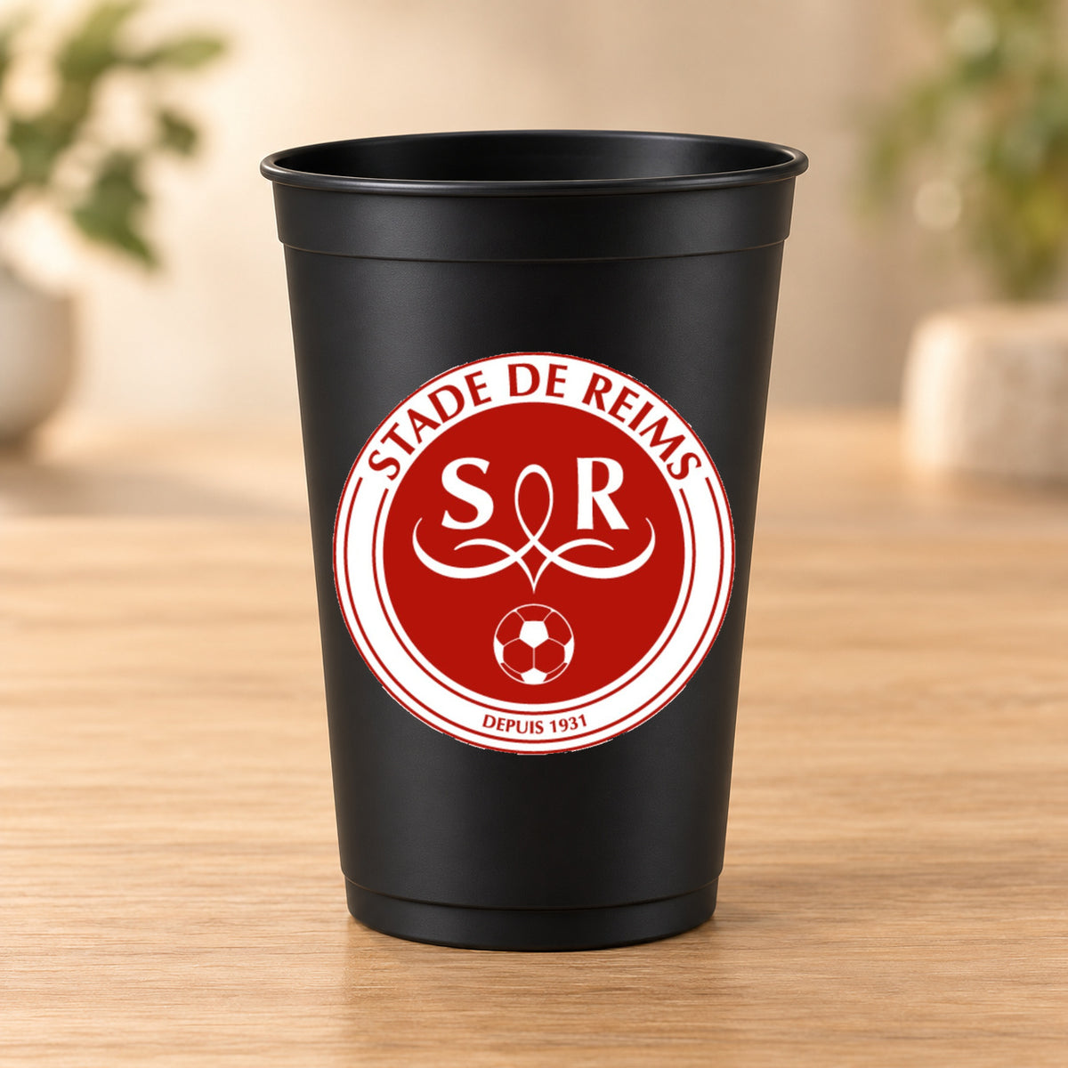 Gobelet noir Football - Stade de Reims