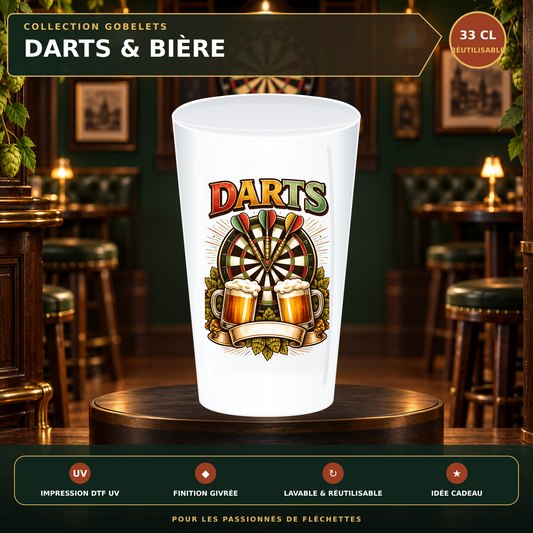 Présentation premium Gobelet Darts & Bière