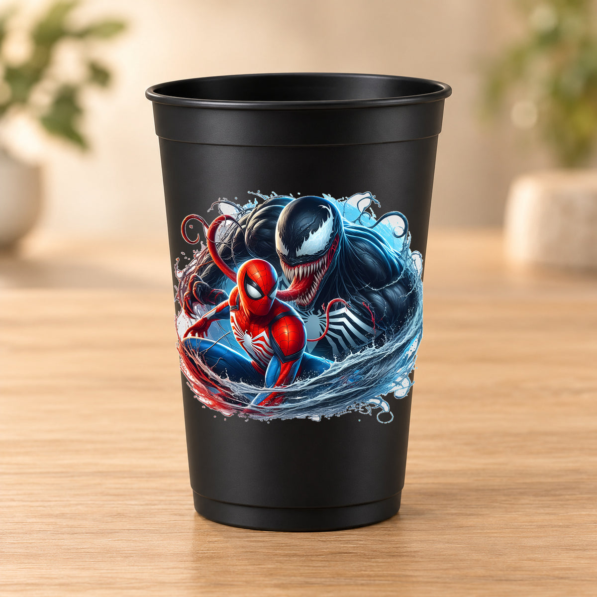 Gobelet noir Super-Héros - Spider-Man et Venom 3