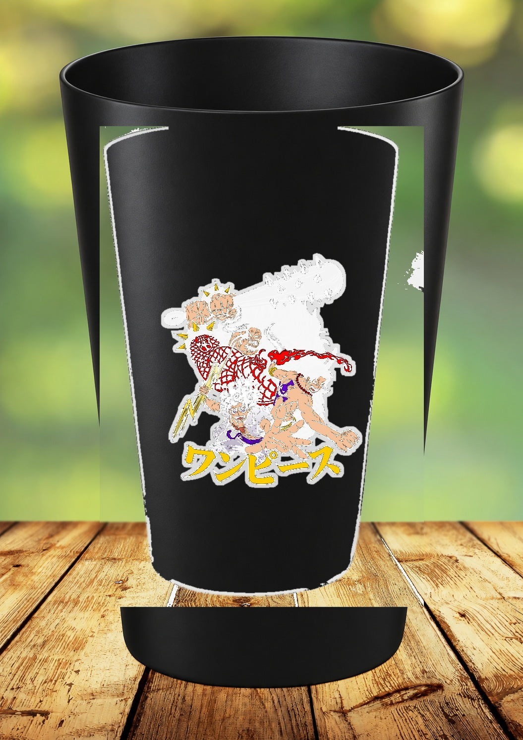 Gobelet One Piece – Impression DTF UV – 136 modèles au choix – 2 – Noir