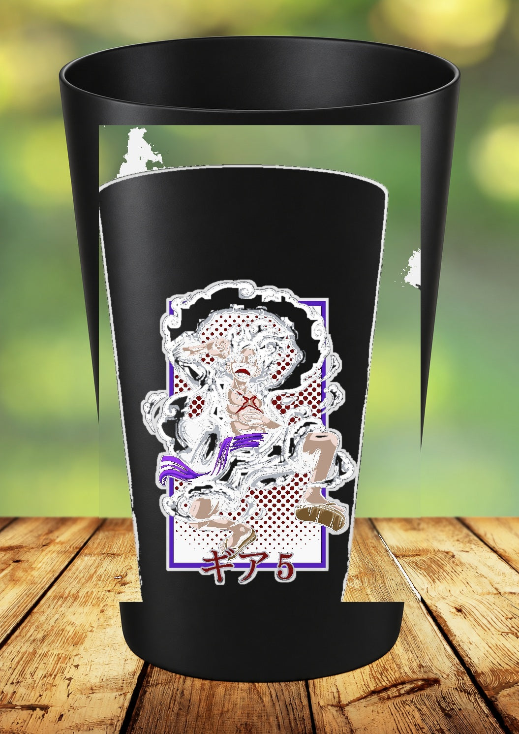 Gobelet One Piece – Impression DTF UV – 136 modèles au choix – 7 – Noir