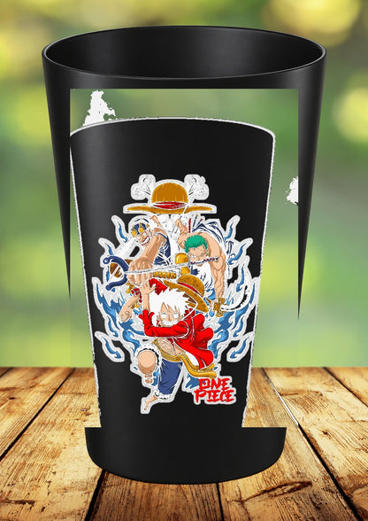 Gobelet One Piece – Impression DTF UV – 136 modèles au choix – 14 – Noir