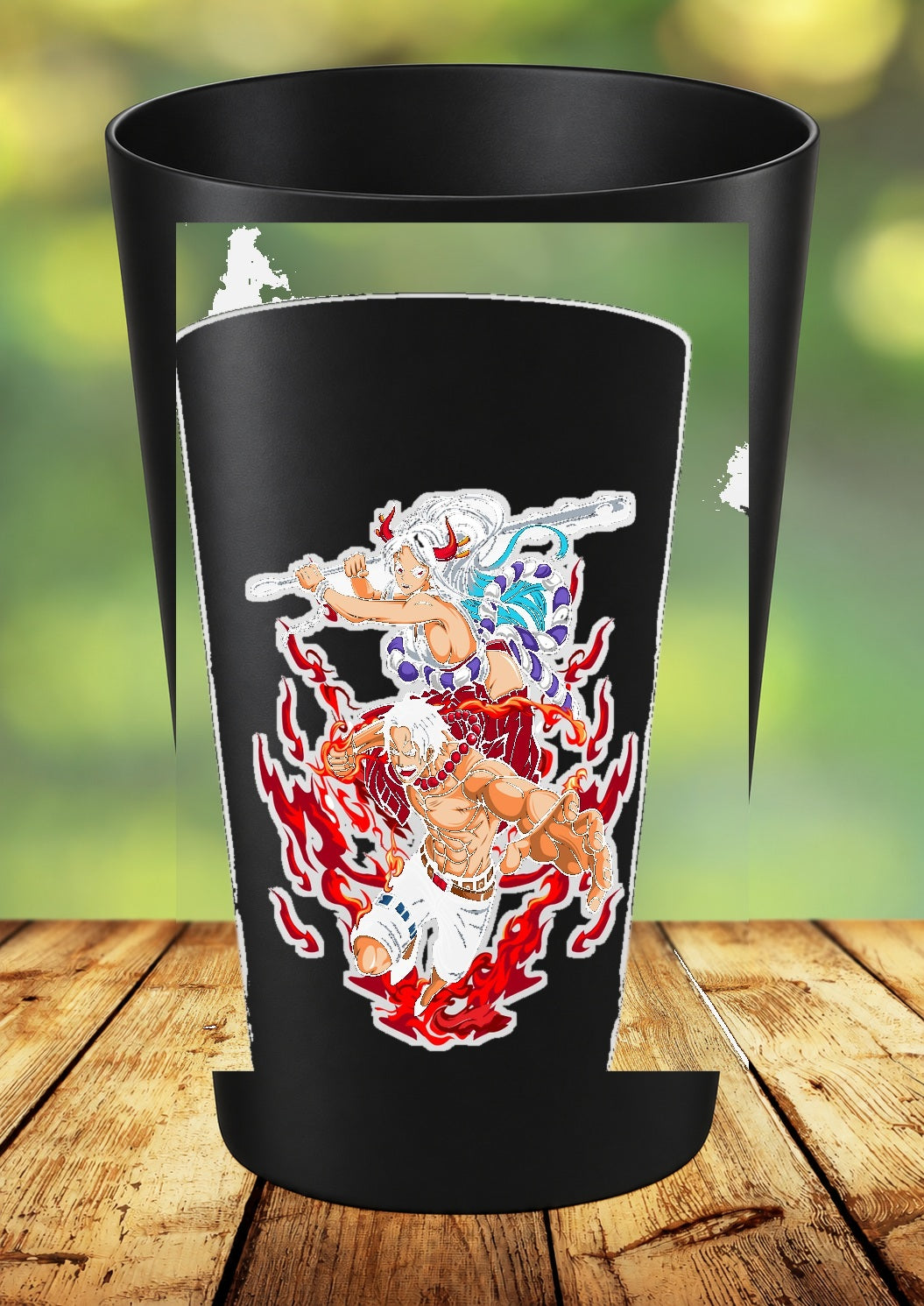 Gobelet One Piece – Impression DTF UV – 136 modèles au choix – 17 – Noir