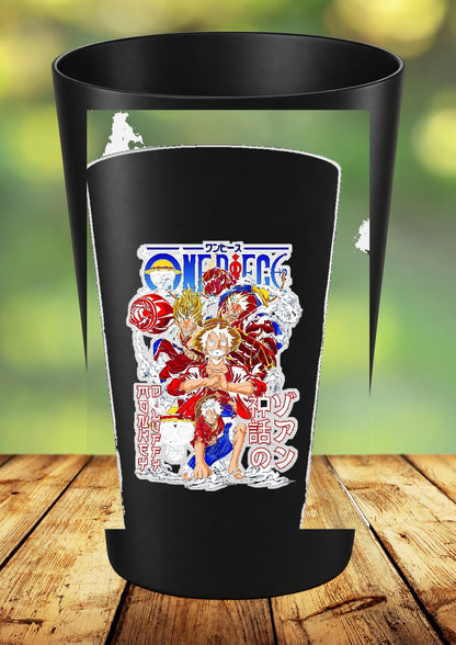 Gobelet One Piece – Impression DTF UV – 136 modèles au choix – 22 – Noir