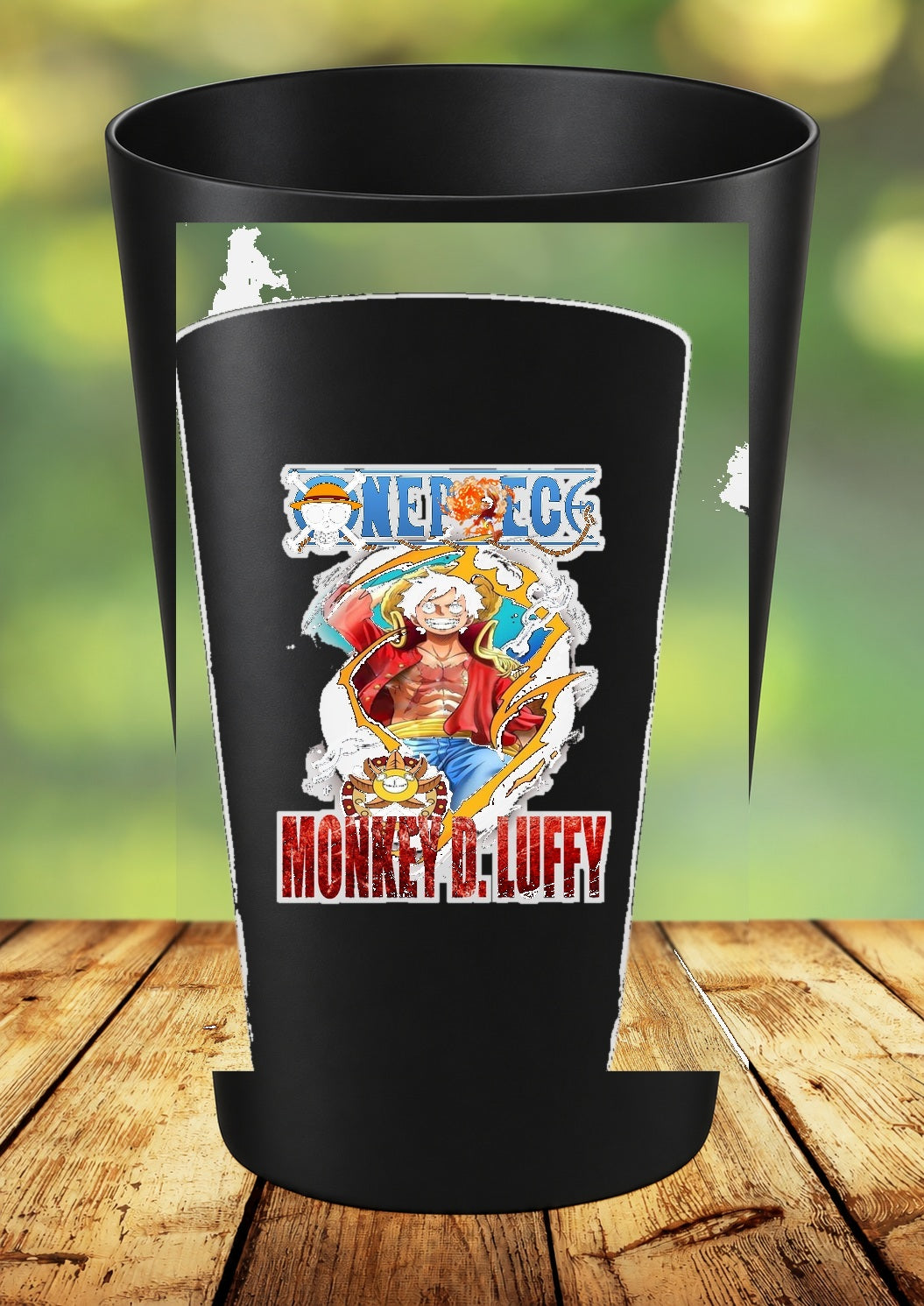 Gobelet One Piece – Impression DTF UV – 136 modèles au choix – 35 – Noir