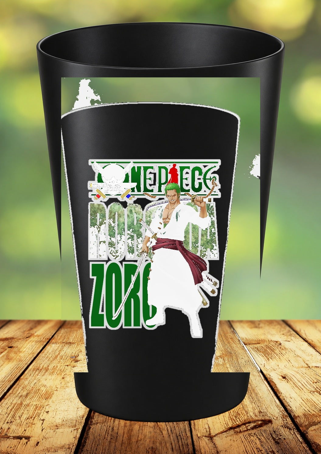 Gobelet One Piece – Impression DTF UV – 136 modèles au choix – 41 – Noir