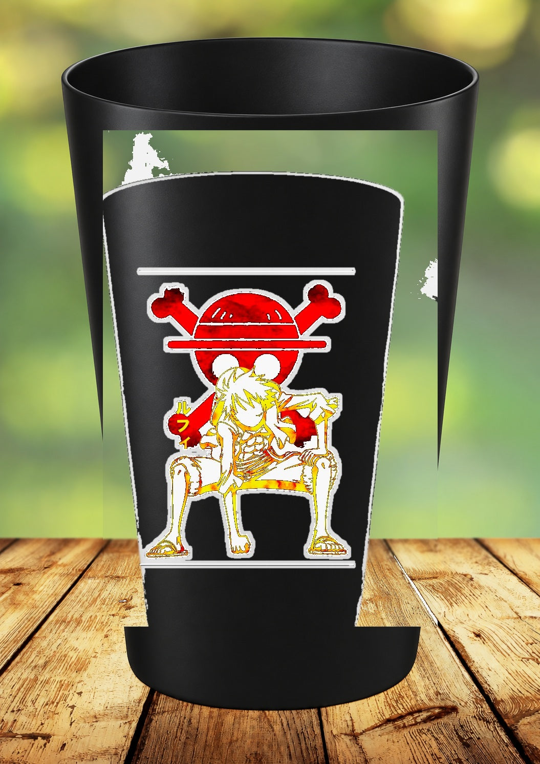 Gobelet One Piece – Impression DTF UV – 136 modèles au choix – 57 – Noir