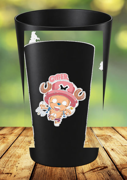 Gobelet One Piece – Impression DTF UV – 136 modèles au choix – 59 – Noir