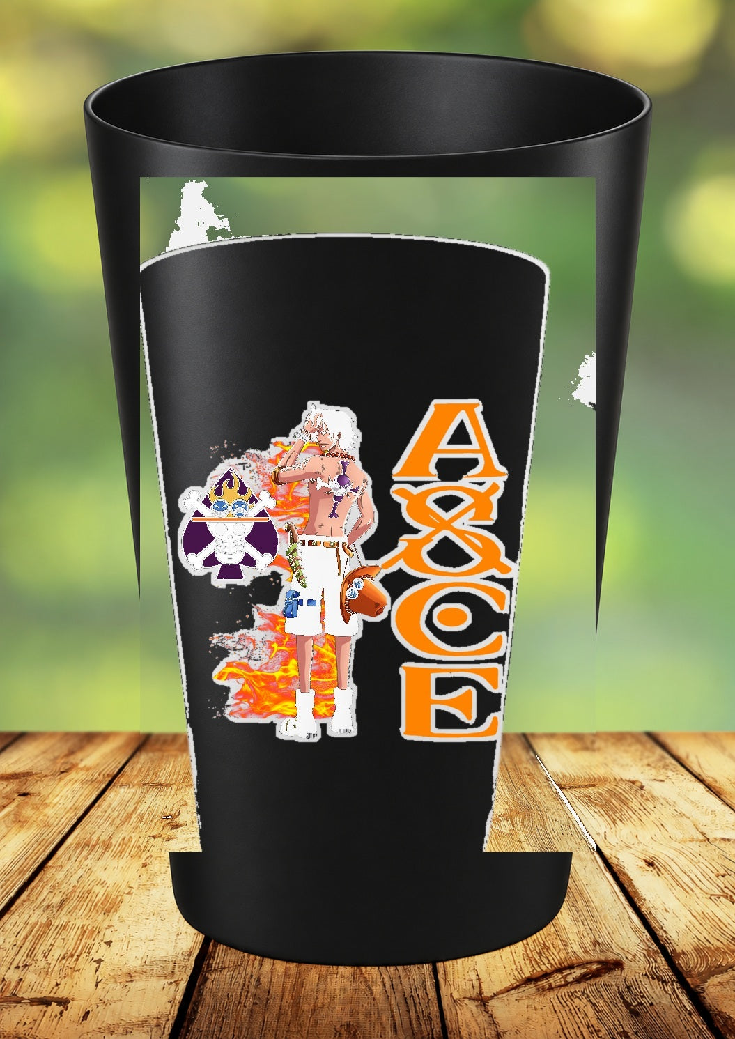 Gobelet One Piece – Impression DTF UV – 136 modèles au choix – 61 – Noir