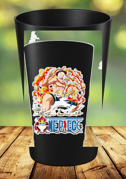 Gobelet One Piece – Impression DTF UV – 136 modèles au choix – 66 – Noir