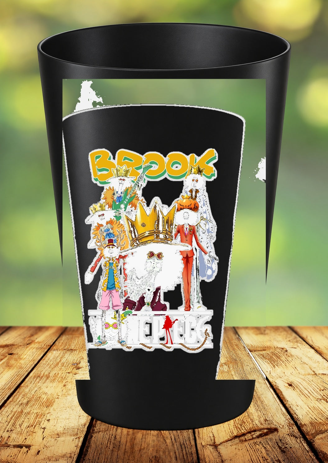 Gobelet One Piece – Impression DTF UV – 136 modèles au choix – 67 – Noir