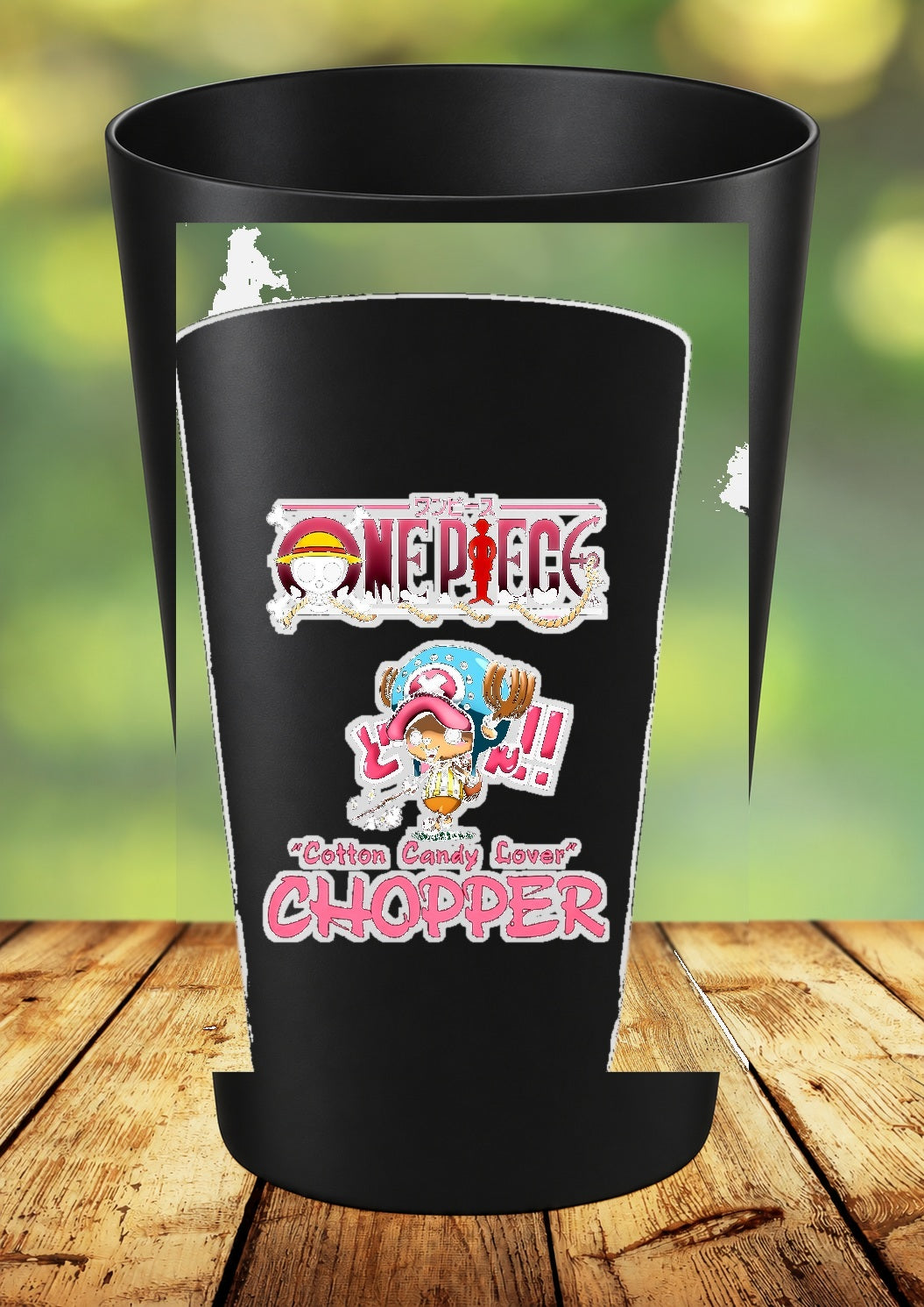 Gobelet One Piece – Impression DTF UV – 136 modèles au choix – 71 – Noir