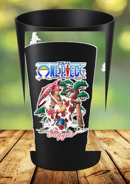 Gobelet One Piece – Impression DTF UV – 136 modèles au choix – 78 – Noir