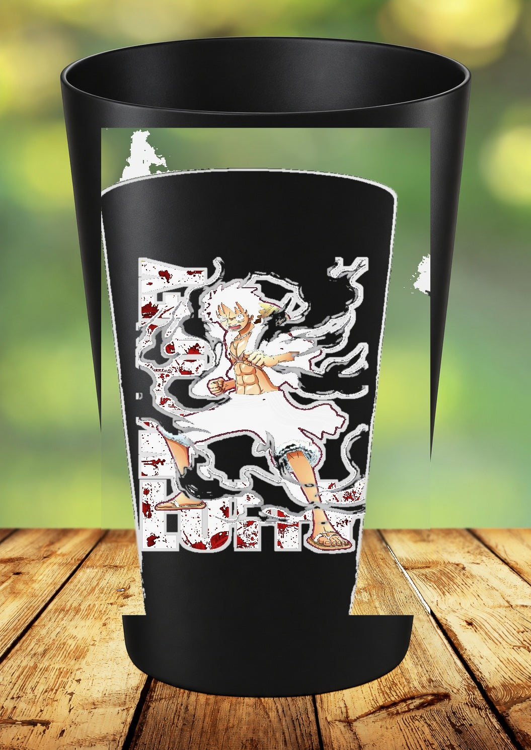 Gobelet One Piece – Impression DTF UV – 136 modèles au choix – 82 – Noir