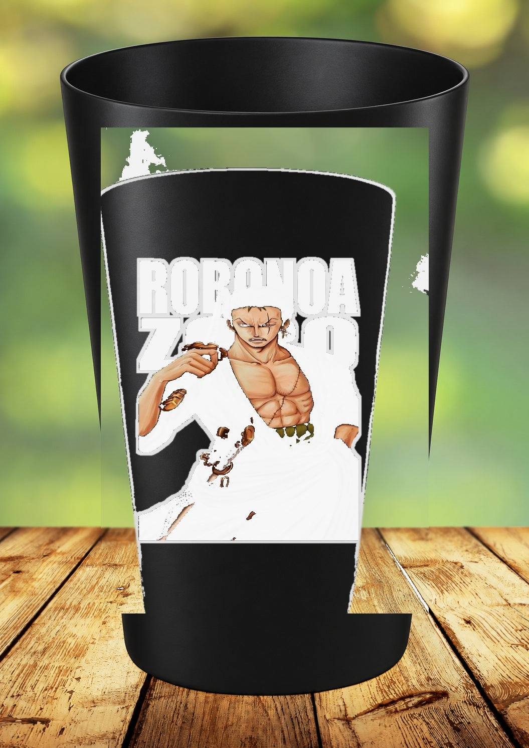 Gobelet One Piece – Impression DTF UV – 136 modèles au choix – 85 – Noir