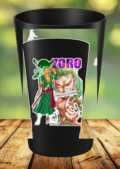Gobelet One Piece – Impression DTF UV – 136 modèles au choix – 89 – Noir