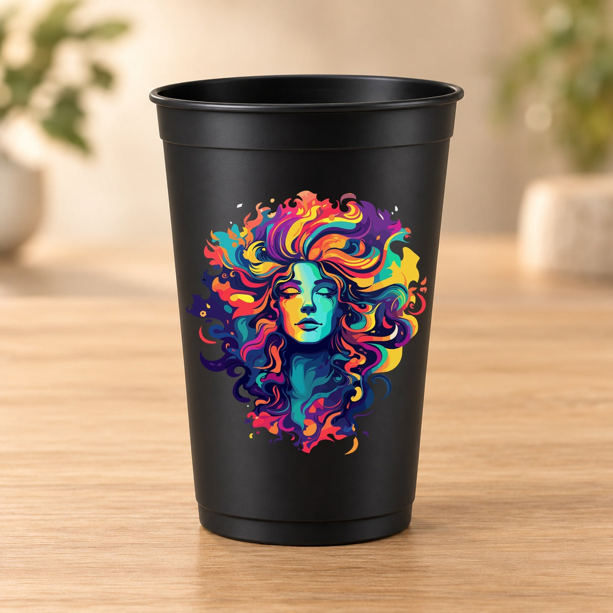 Gobelet noir Psychedelic – Modèle 001