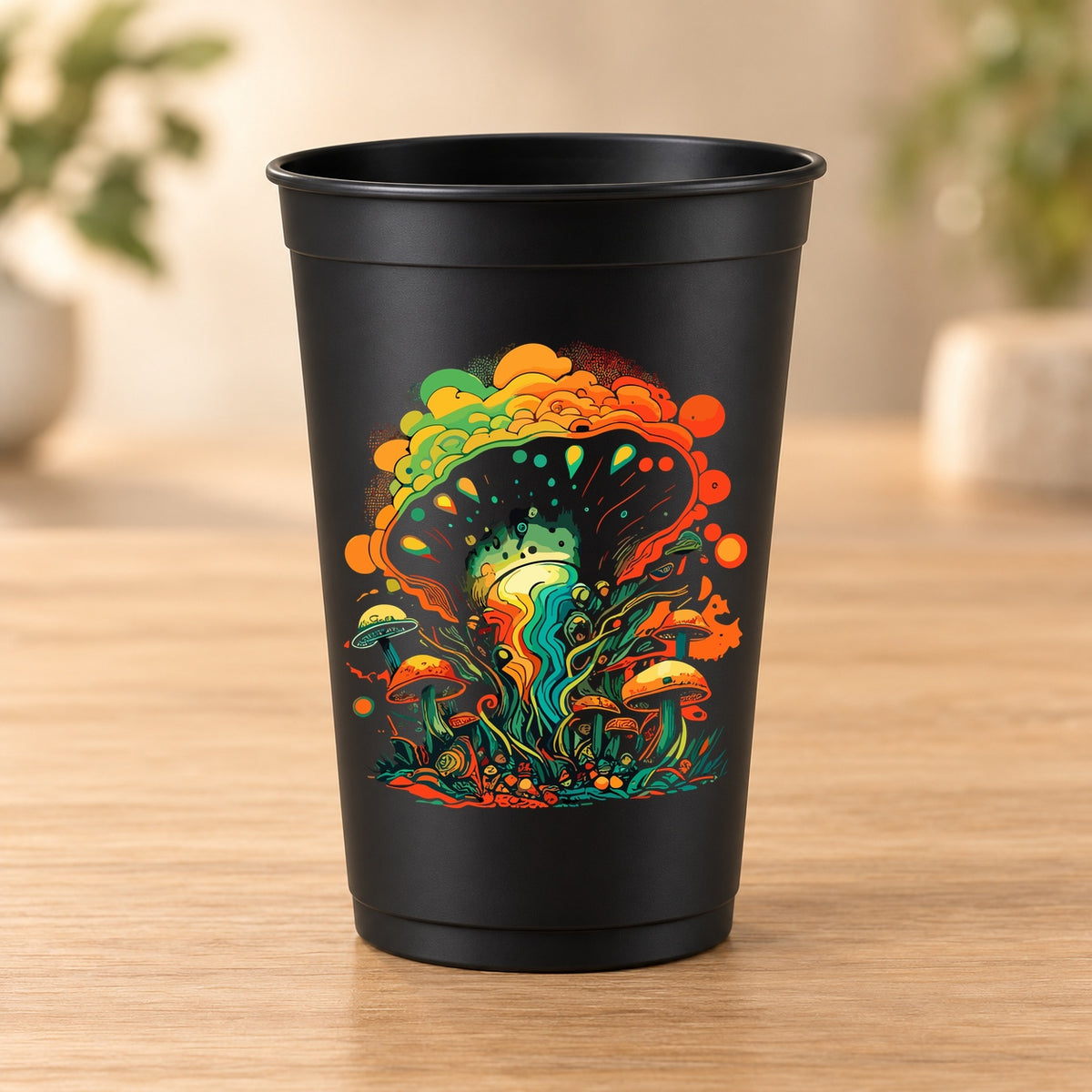 Gobelet noir Psychedelic – Modèle 002