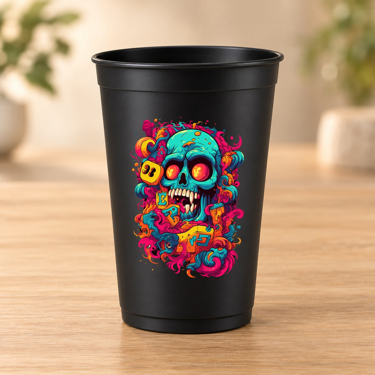 Gobelet noir Psychedelic – Modèle 003