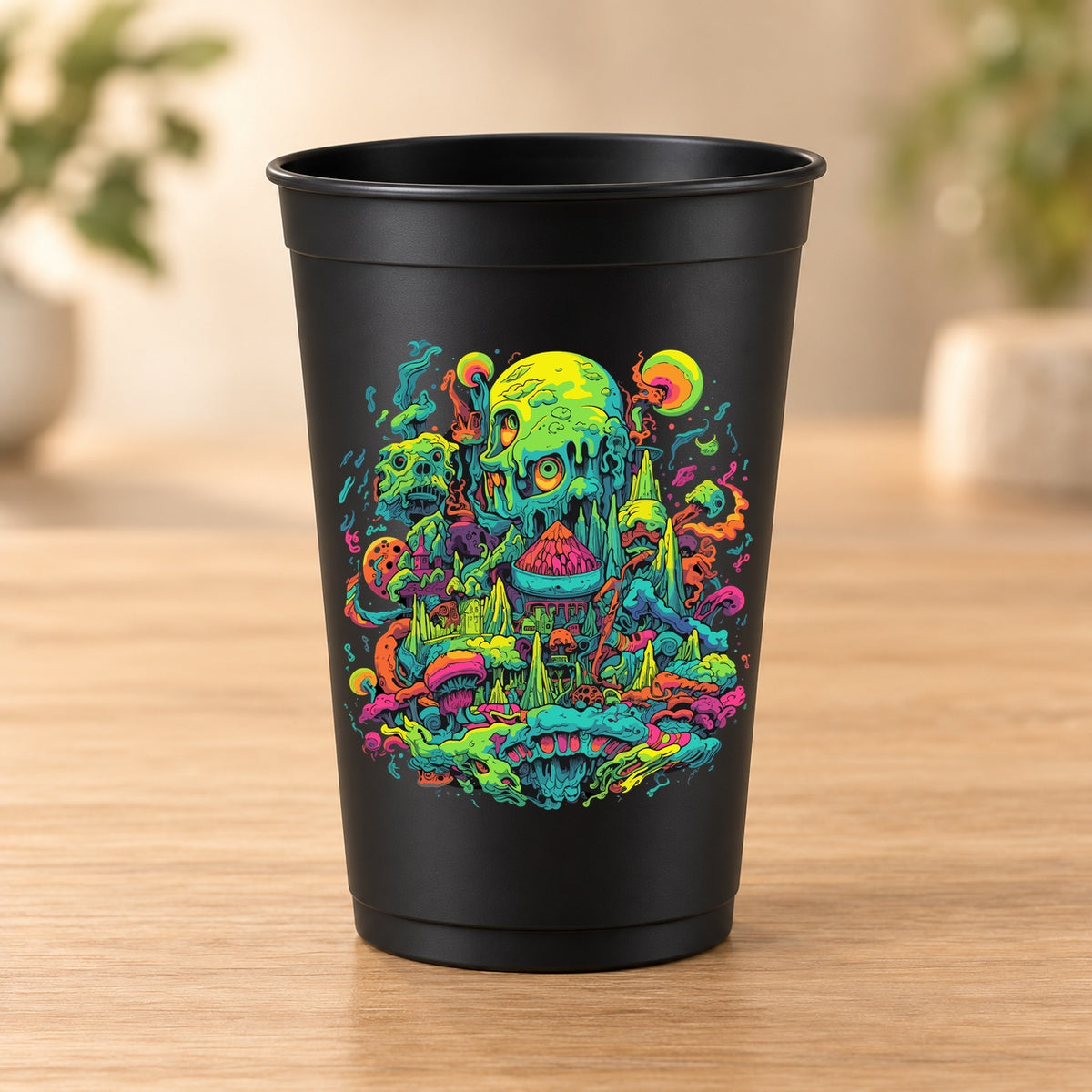 Gobelet noir Psychedelic – Modèle 006