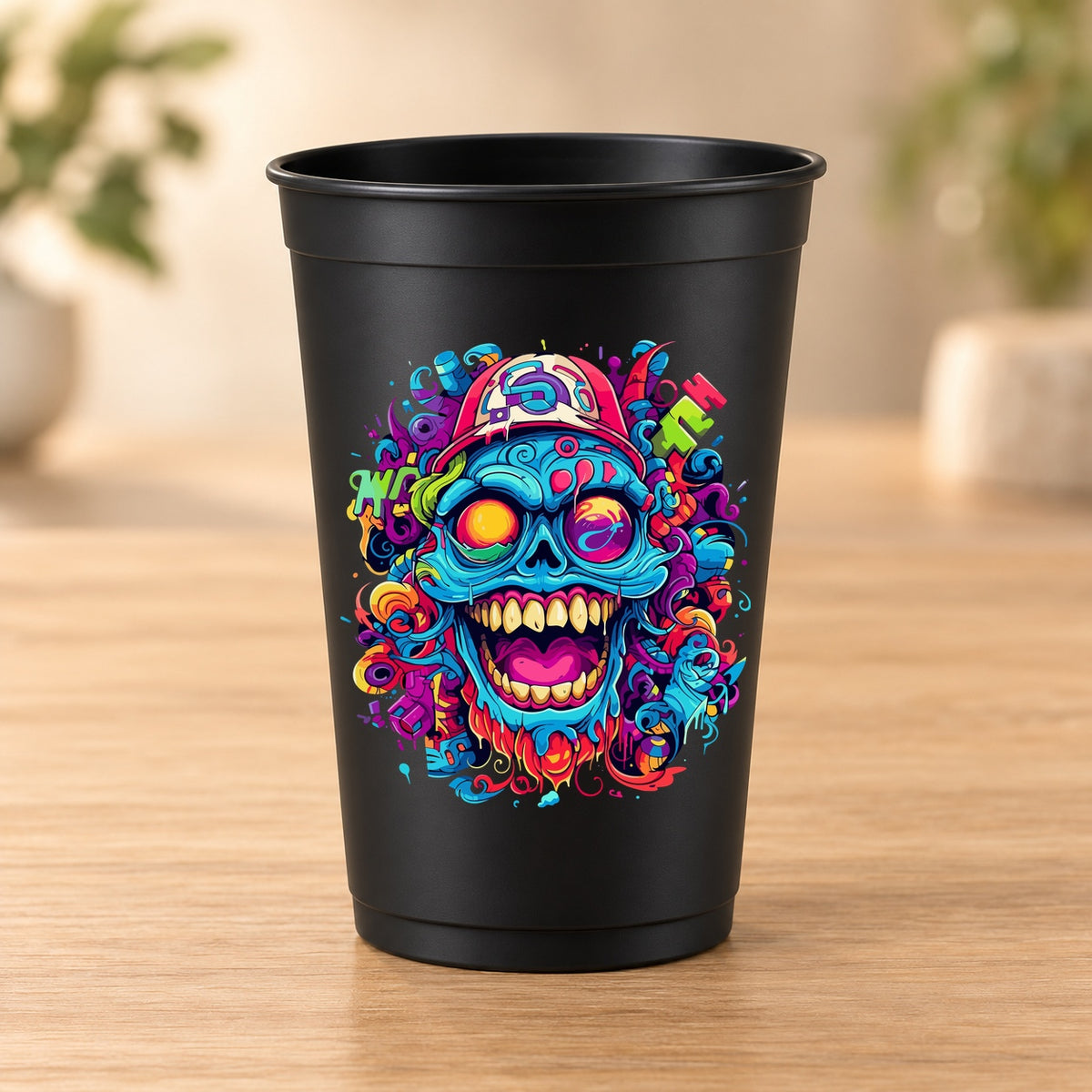 Gobelet noir Psychedelic – Modèle 012