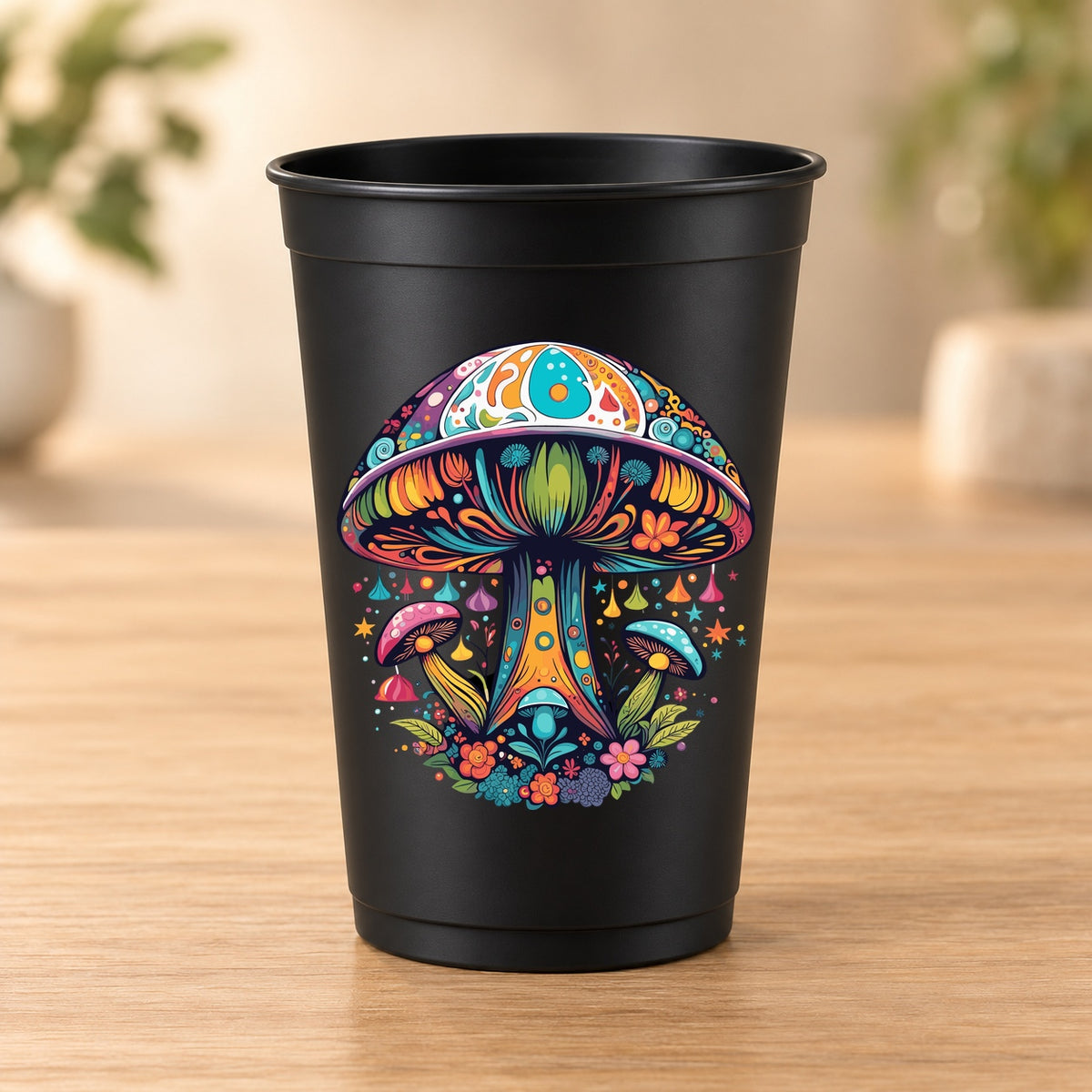 Gobelet noir Psychedelic – Modèle 013