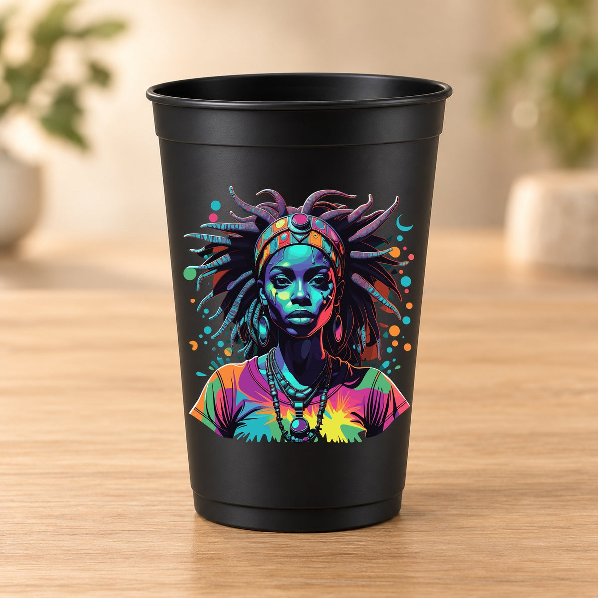 Gobelet noir Psychedelic – Modèle 014