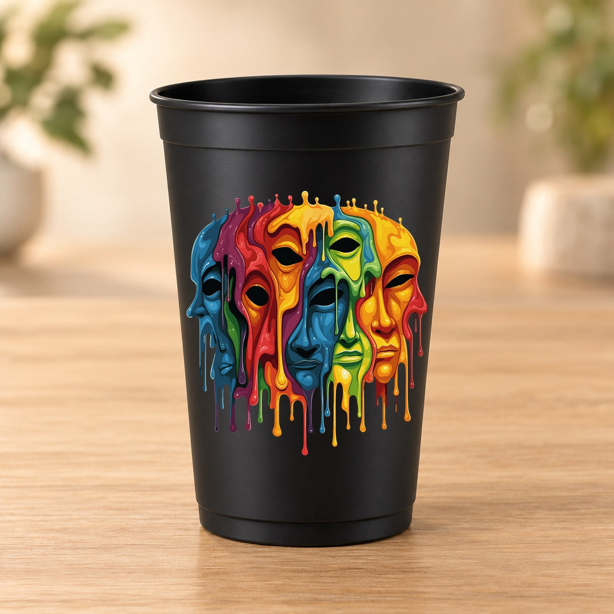 Gobelet noir Psychedelic – Modèle 017