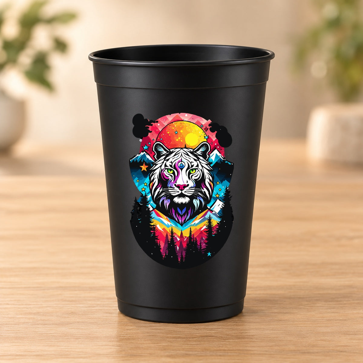 Gobelet noir Psychedelic – Modèle 019