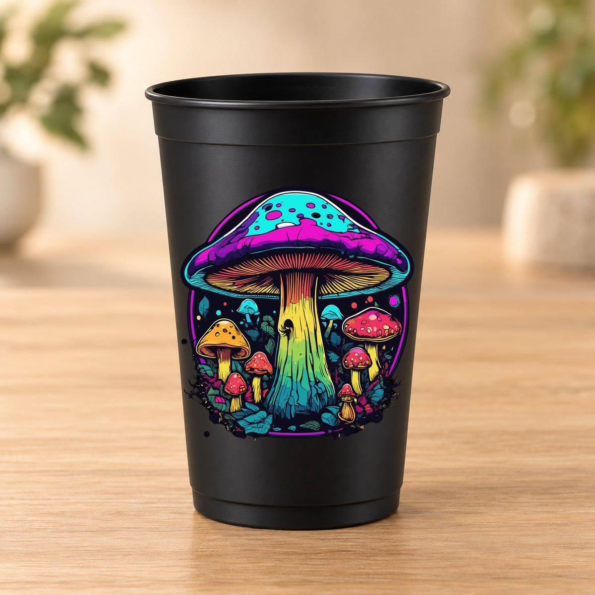 Gobelet noir Psychedelic – Modèle 020