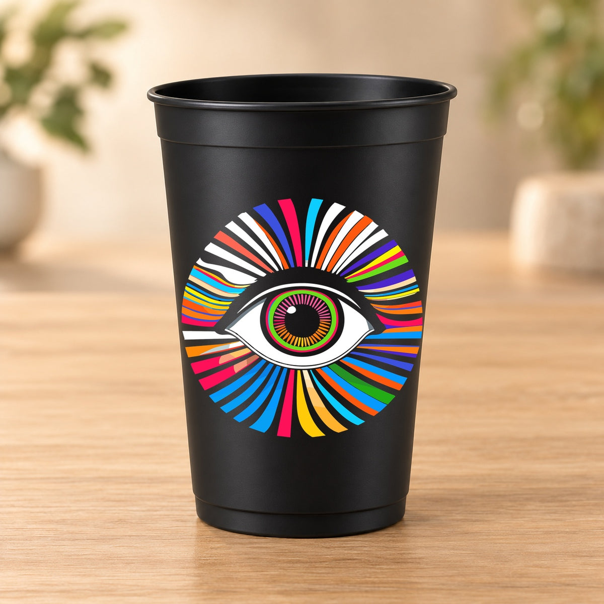 Gobelet noir Psychedelic – Modèle 021