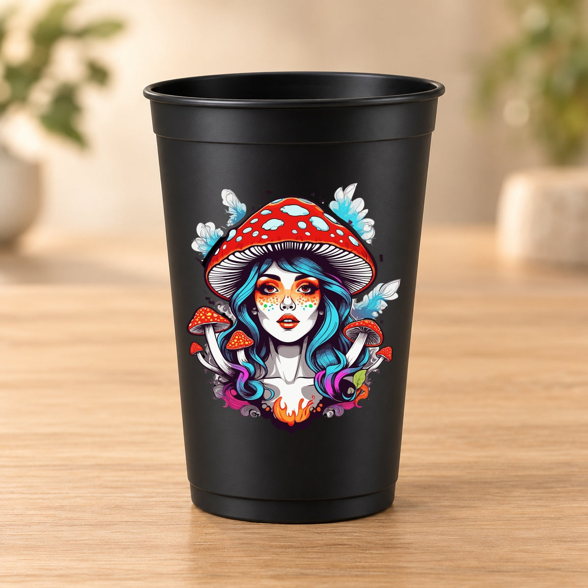 Gobelet noir Psychedelic – Modèle 022