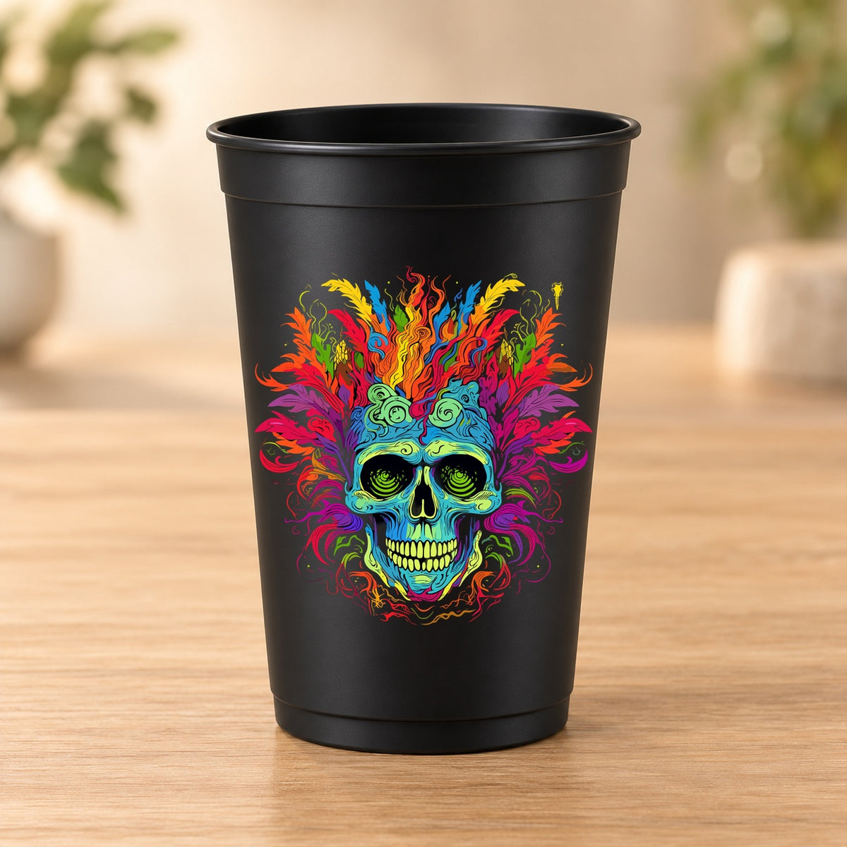 Gobelet noir Psychedelic – Modèle 023