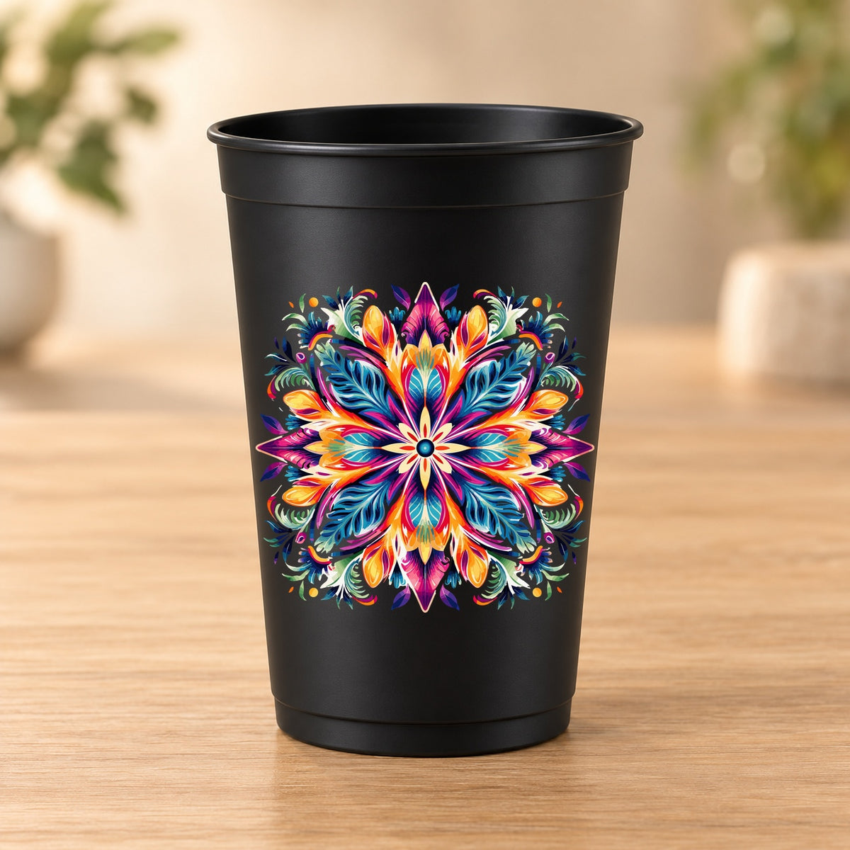 Gobelet noir Psychedelic – Modèle 025